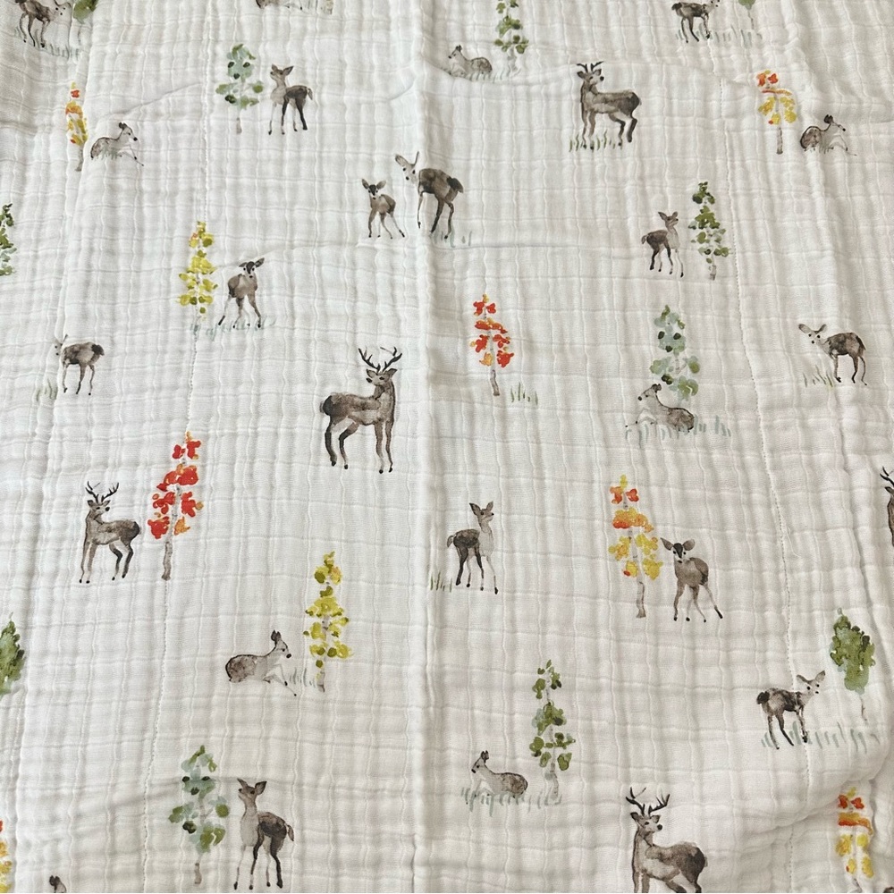 Little Unicorn Muslin Deer Quilt